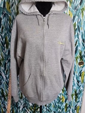 Disneyland Resort Walt Disney World Full Zip Hoodie Sweatshirt Gray Castle